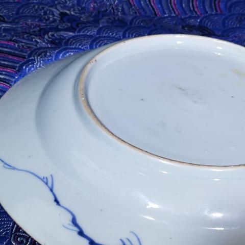 古玩陶瓷精品康熙11人物故事場景紋青花盤拍賣，當前價格9980元