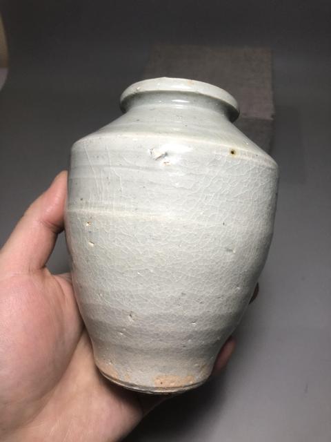 古玩陶瓷元明,龍泉窯青釉瓶拍賣,當前價格1200元