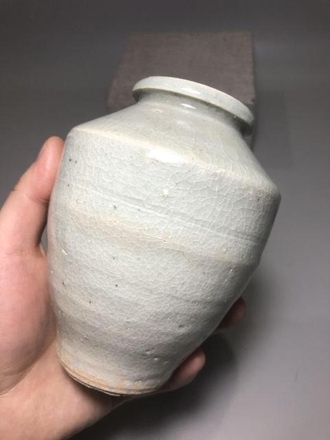古玩陶瓷元明,龍泉窯青釉瓶拍賣,當前價格1200元