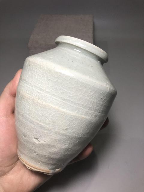古玩陶瓷元明,龍泉窯青釉瓶拍賣,當前價格1200元