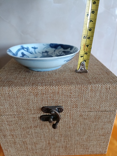 古玩陶瓷清3代雍正方章款青花三星高照圖賞盤拍賣,當前價格1280元