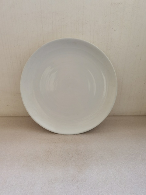 古玩陶瓷白釉唇口盤拍賣，當前價格550元