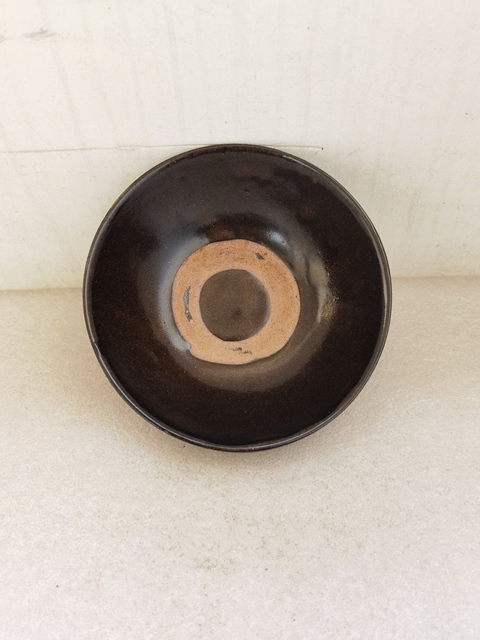古玩陶瓷磁州窯褐釉茶碗拍賣(mài)，當(dāng)前價(jià)格188元