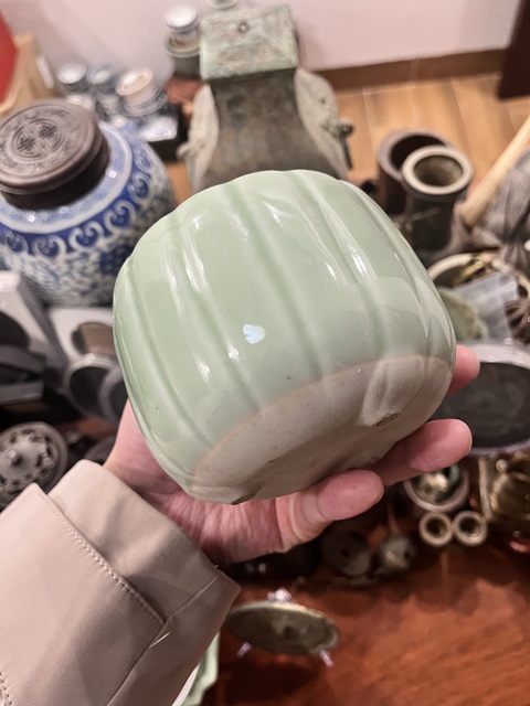 古玩陶瓷民國(guó)青釉香爐拍賣，當(dāng)前價(jià)格399元