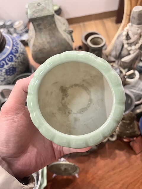 古玩陶瓷民國(guó)青釉香爐拍賣，當(dāng)前價(jià)格399元