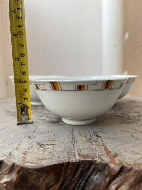 古玩陶瓷礬紅彩幾何紋茶圓拍賣，當前價格200元