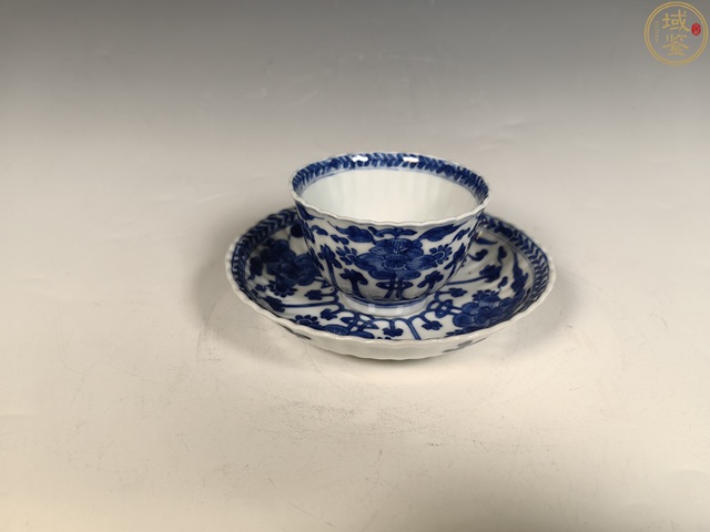 古玩陶瓷清康熙·青花花卉紋杯碟拍賣,當前價格1980元