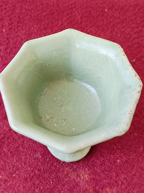 古玩陶瓷元代·青釉八方高足杯拍賣，當前價格13800元