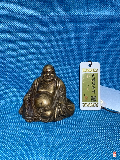 古玩銅器彌勒佛拍賣，當前價格5200元