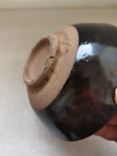 古玩陶瓷磁州窯褐釉茶碗拍賣(mài)，當(dāng)前價(jià)格188元