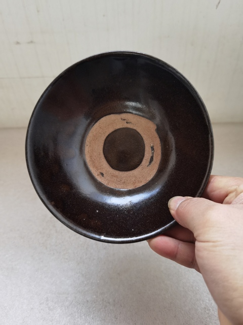 古玩陶瓷磁州窯褐釉茶碗拍賣(mài)，當(dāng)前價(jià)格188元