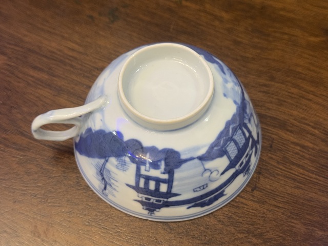 古玩陶瓷青花山水人物紋茶杯拍賣，當前價格788元