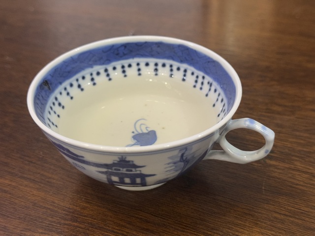 古玩陶瓷青花山水人物紋茶杯拍賣，當前價格788元