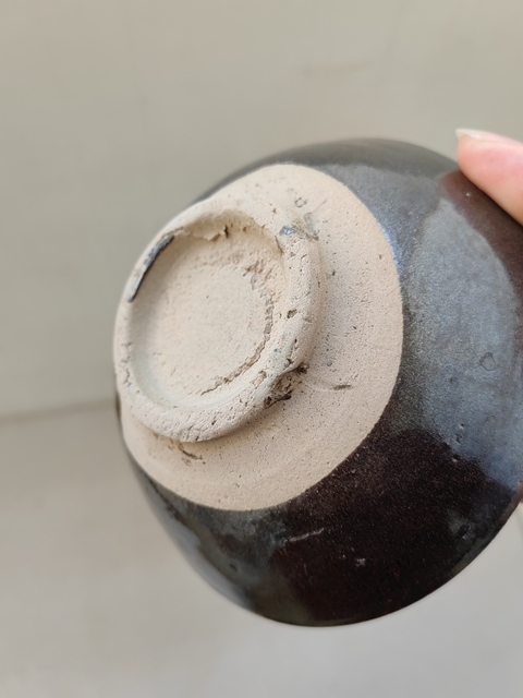 古玩陶瓷磁州窯褐釉茶碗拍賣，當前價格198元