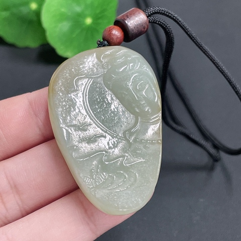 古玩玉器184天然和田玉觀音掛件 含繩重31.25g拍賣，當(dāng)前價格270元