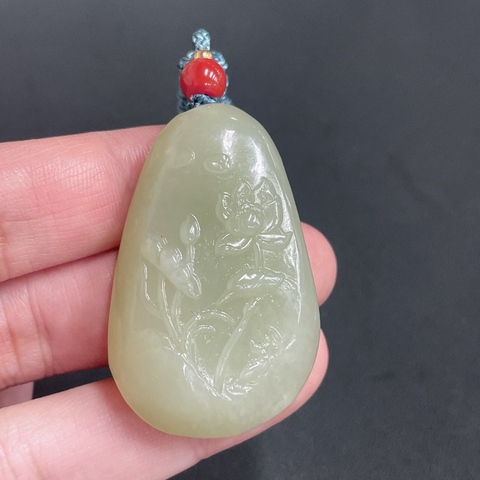古玩玉器188天然和田玉掛件 連年有余 含繩重25.01g拍賣，當前價格270元