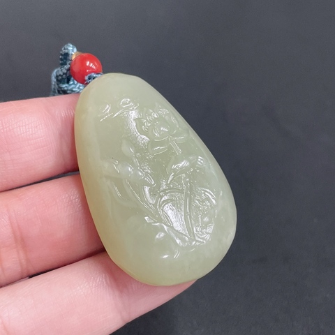 古玩玉器188天然和田玉掛件 連年有余 含繩重25.01g拍賣，當前價格270元