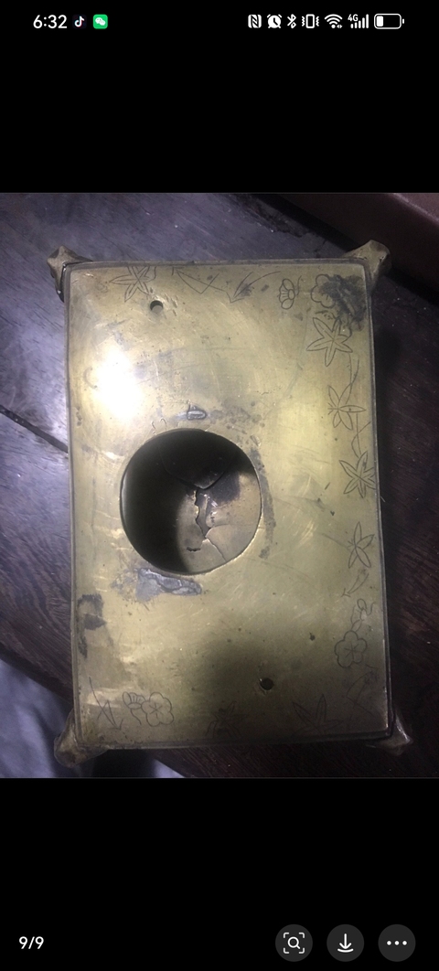 古玩銅器晚清民國嵌銀絲三拿彌勒佛造像像拍賣，當前價格5800元