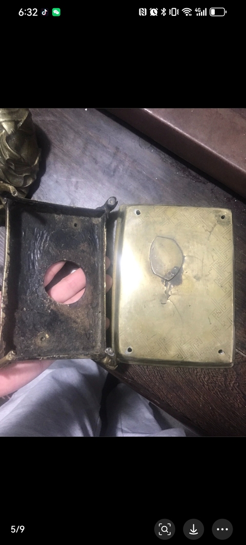 古玩銅器晚清民國嵌銀絲三拿彌勒佛造像像拍賣，當前價格5800元