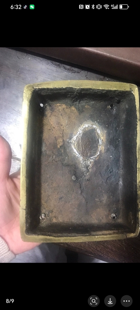 古玩銅器晚清民國嵌銀絲三拿彌勒佛造像像拍賣，當前價格5800元