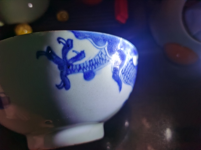 古玩陶瓷青花過墻龍紋碗拍賣，當(dāng)前價格6888元