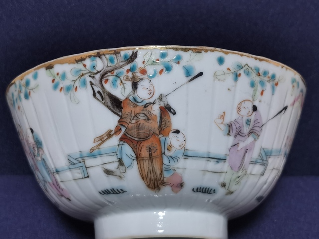 古玩陶瓷粉彩五子奪魁圖蓋碗拍賣，當(dāng)前價格3688元