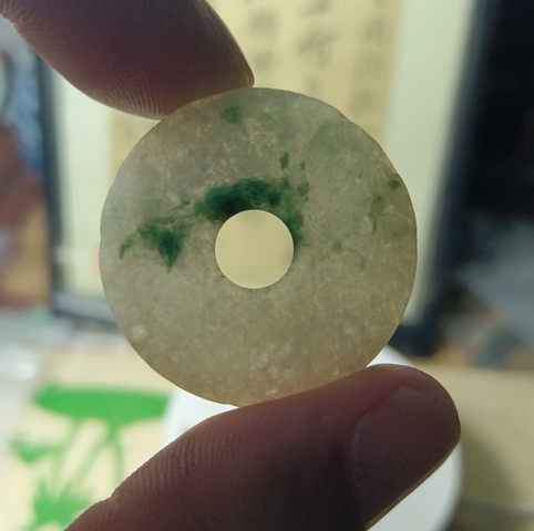 古玩玉器民國天然翡翠“平安扣”拍賣,當前價格168元