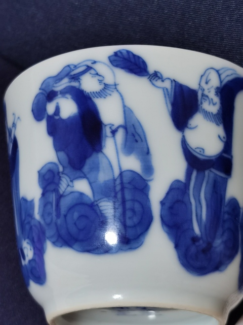 古玩陶瓷青花八仙人物杯拍賣，當(dāng)前價(jià)格4888元