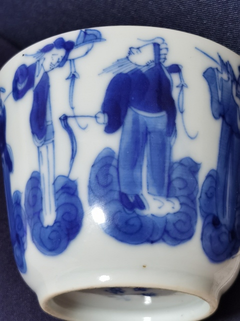 古玩陶瓷青花八仙人物杯拍賣，當(dāng)前價(jià)格4888元