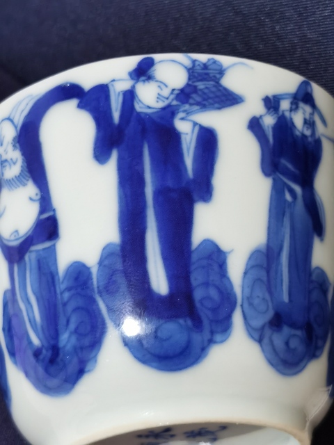 古玩陶瓷青花八仙人物杯拍賣，當(dāng)前價(jià)格4888元