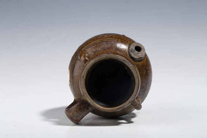 古董品 醬釉 琴香炉 中国古玩 時代物 域鉴古玩】唐·酱釉双系执壶拍卖价格/图片/值多少钱