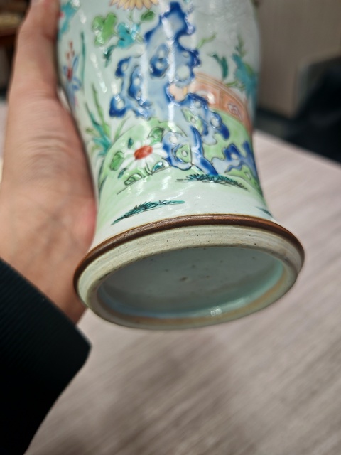 古玩陶瓷粉彩雞腿瓶拍賣，當前價格3800元