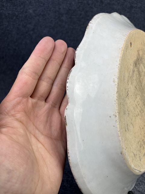 古玩陶瓷松鶴延年青花花口盤拍賣,當前價格3588元