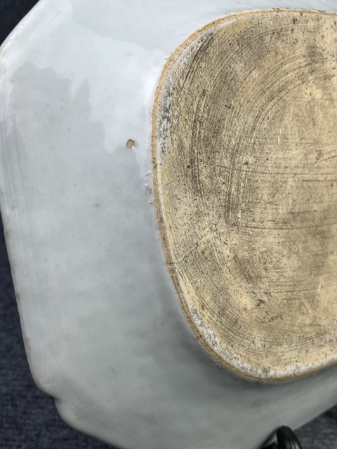 古玩陶瓷青花三娘教子八方倭角盤拍賣，當前價格2988元