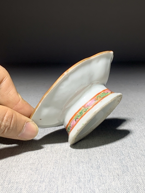 古玩陶瓷民國(guó)·廣彩百財(cái)大吉圖小供盤真品鑒賞圖