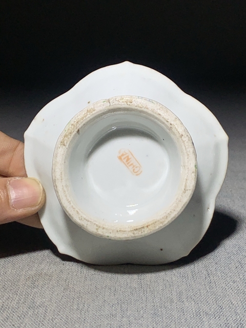古玩陶瓷民國(guó)·廣彩百財(cái)大吉圖小供盤真品鑒賞圖
