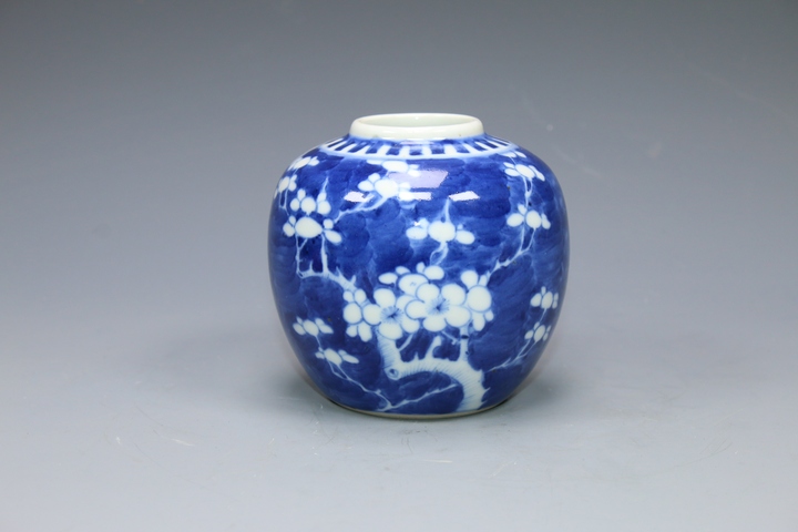 古玩陶瓷清·青花留白折枝冰梅紋罐拍賣(mài),當(dāng)前價(jià)格1980元