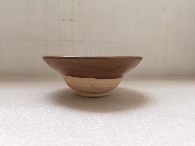 古玩陶瓷磁州窯褐釉折腰碗拍賣，當(dāng)前價(jià)格850元