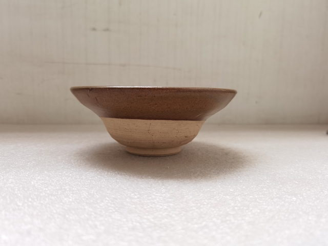 古玩陶瓷磁州窯褐釉折腰碗拍賣，當(dāng)前價(jià)格850元