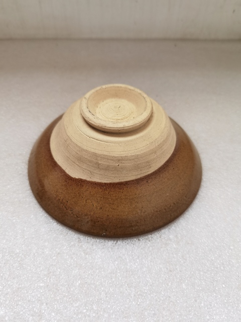 古玩陶瓷磁州窯褐釉折腰碗拍賣，當(dāng)前價(jià)格850元