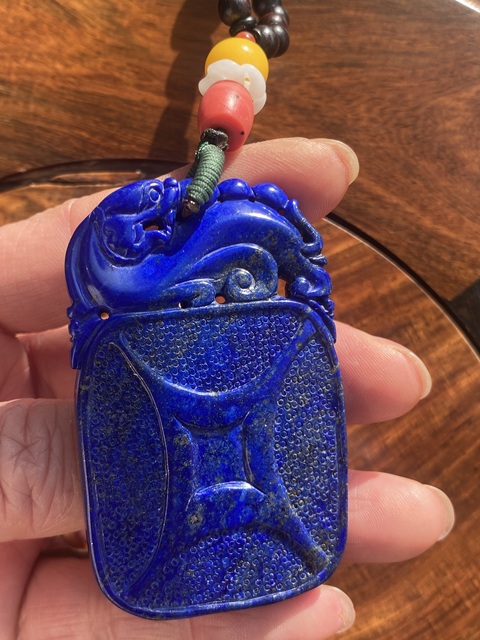 古玩玉器青金石雕“府上有壽”牌拍賣，當前價格6000元