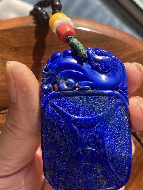 古玩玉器青金石雕“府上有壽”牌拍賣，當前價格6000元