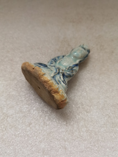 古玩陶瓷青花觀音菩薩造像拍賣，當前價格450元