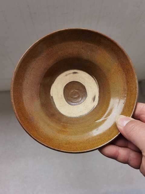 古玩陶瓷磁州窯褐釉折腰碗拍賣，當(dāng)前價(jià)格850元
