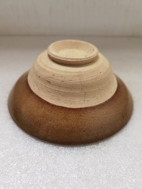 古玩陶瓷磁州窯褐釉折腰碗拍賣，當(dāng)前價(jià)格850元