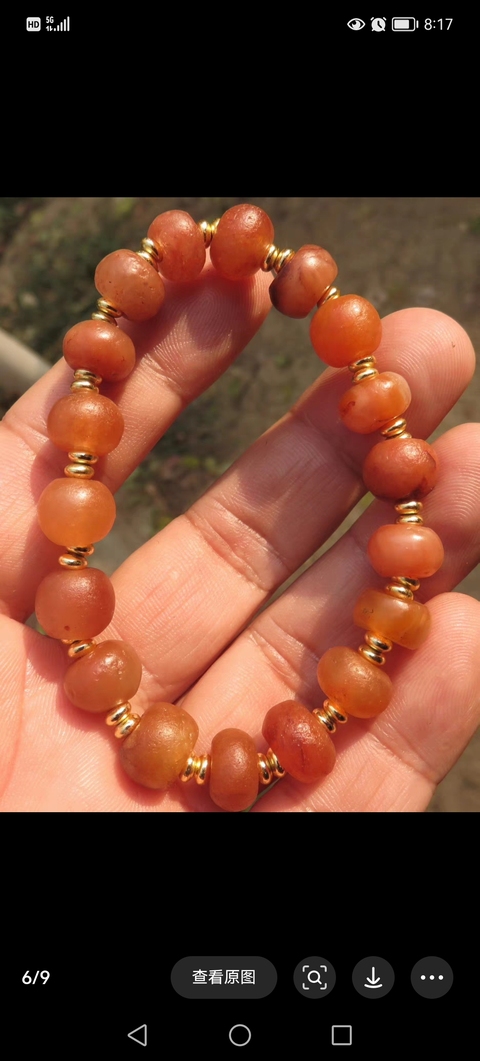 古玩玉器戰(zhàn)漢瑪瑙珠手串拍賣,當(dāng)前價格1800元