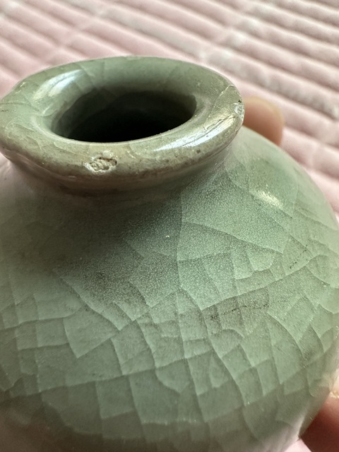 古玩陶瓷龍泉青瓷水盂拍賣,當前價格3800元