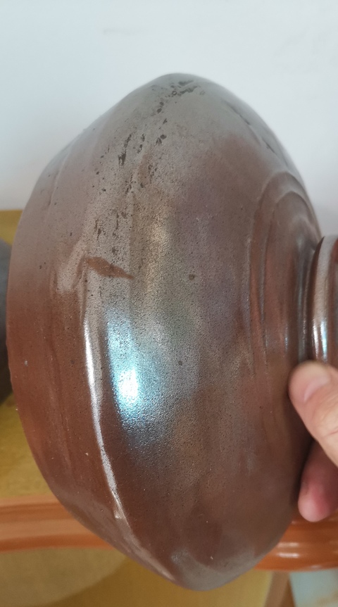 古玩陶瓷褐釉扁瓶拍賣,當(dāng)前價(jià)格860元