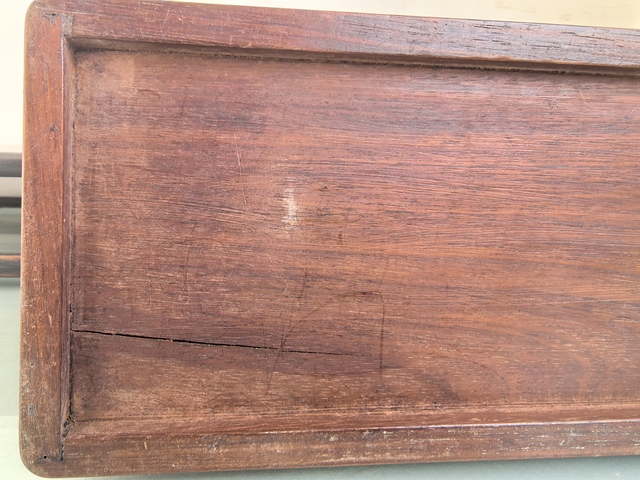 古玩雜項花梨木鑲嵌貝殼的福祿壽三星首飾（珠寶）箱真品鑒賞圖