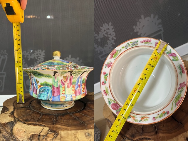 古玩陶瓷廣彩人物故事蓋盒拍賣,當前價格4288元